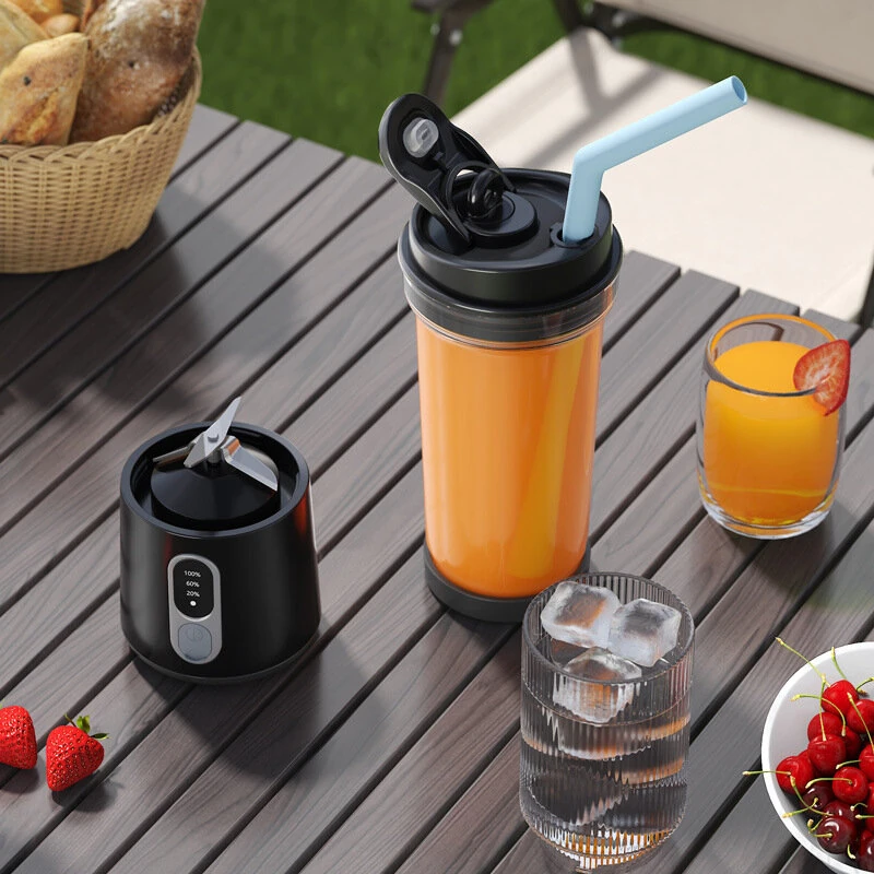 (image for) 300W 500ML Multifunctional Blender Cup USB Rechargeable Mini Juicer Portable Juicer Household Small Mini Juicer Cup