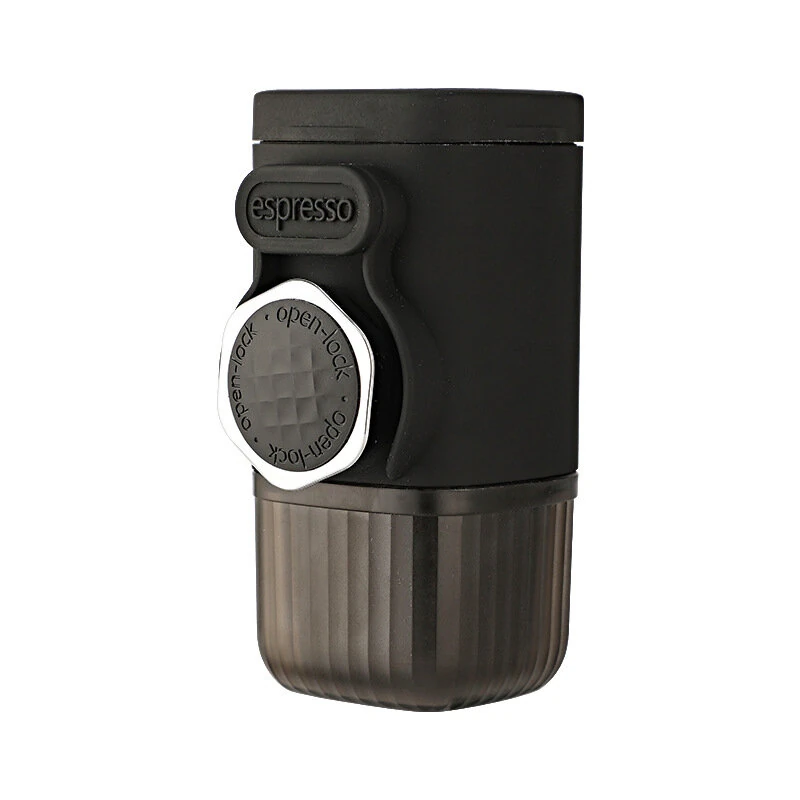 (image for) Portable Mini Manual Espresso Coffee Maker Powder & Capsules 2 in 1 Coffee Extractor With 100ml Water Tank for Camping Picnic Hike Travel